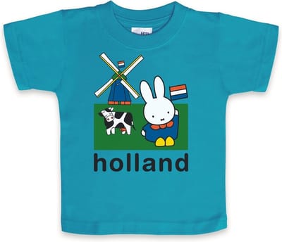Nijntje t-shirt - Holland - blauw - baby shirt - katoen - maat 62 - Nijntje babykleding shirtje 62