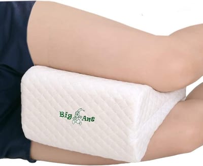 Kniekussen voor zijslapers, orthopedisch beenkussen, traagschuim, hoogwaardig zijslaapkussen met band, slaapkussen voor rug, heupen, gewrichten, wervelkolom, zwangere vrouwen, wit