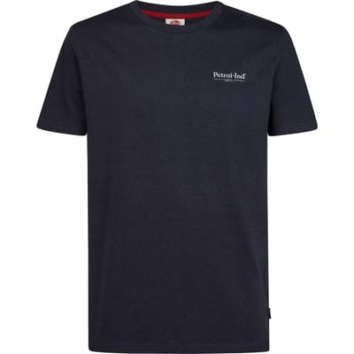 Petrol Industries - Heren T-shirt van katoenmix kendall - Blauw - Maat XXL