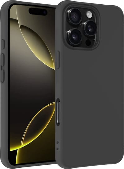 Hoesje - Geschikt voor Apple iPhone 16 Pro - Sterk & Shockproof - Hoes Cover - Siliconen Case - Telefoonhoesjes - Zwart