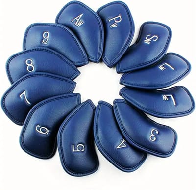Livano Golfclub Headcover - Covers - Beschermers - Golfset - Blauw - 12 Stuks