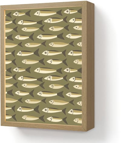 Wandlamp 30x40 cm - Oplaadbaar - Vis - Patroon - Groen - Wandlampen binnen woonkamer - Slaapkamer lamp - Decoratieve nachtlamp - Vloerlamp draadloos