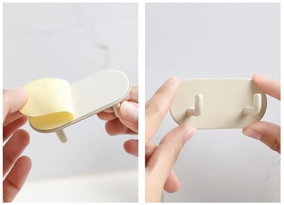 Dailygoods- Deurhaak Waterdicht - Achter Deurhaak - Sterke Lijm - Matzwart - Ideaal Voor Badkamer/Keuken - Veilig Voor Kinderen - Haak