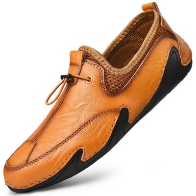 Herenschoenen Herfst Nieuwe Instappers Heren Grote Maat Schoenen Trendy Brits Zakelijk Casual Leren Schoenen Heren Echt Leer 46 bruin