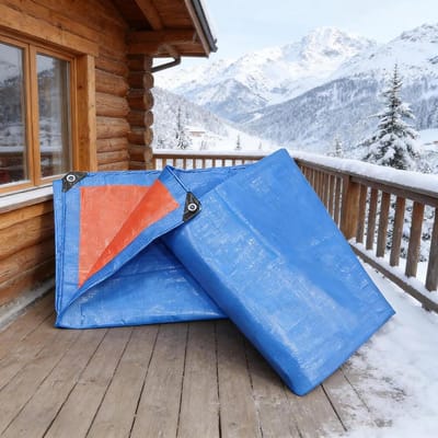 Waterdicht Zeil - Afdekzeil Regenbescherming - Tuin Beschermen - UV-Bestendig Scheurvast - 100 x 120 cm - Blauw