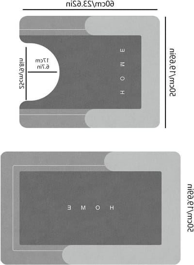 Super Absorberende Vloermat voor Badkamer, Vuilafstotende Microvezel Badmat, Antislip Douchemats en Geheugenfoam Set