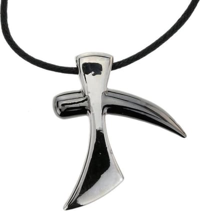 Behave® Dames Ketting - Zwart met Asymmetrische Hanger - Nikkelvrij, Handgemaakt