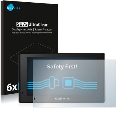 Savvies - Screenprotector voor Garmin DriveSmart 50 LMT-D - Folie Beschermfolie transparant 6 Stuks
