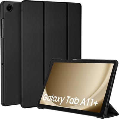 Cover geschikt voor Samsung Galaxy Tab A11 PLUS - multi-positie volledige bescherming - Zwart