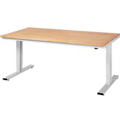 Werktafel serie adlatus 300, massief beuken blad, B 2000 x D 800 x H 720-1120 mm