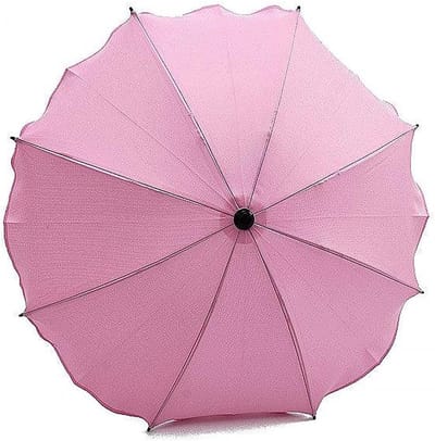 Kinderwagen Parasol - Buggy Zonnescherm - Bescherming Baby - Universeel Verstelbaar - Inklapbaar Ontwerp - Roze