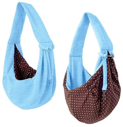 Huisdier Tas Schoudertas - Opvouwbare Hondenrugzak voor Kleine Honden en Katten - Draagbare Reistas voor Huisdieren met Hoofduitgang - Comfortabele Schoudertas voor Wandelen en Reizen-Blauw