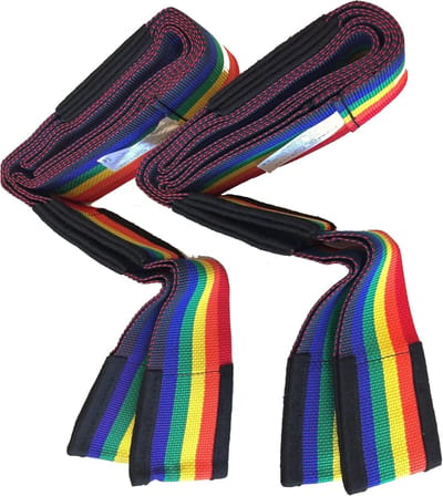 Draagbanden Set - Verhuisbanden Hulpmiddel - Meubels Verplaatsen - Ergonomische Gewichtverdeling - 300 kg Belasting - Regenboogkleuren