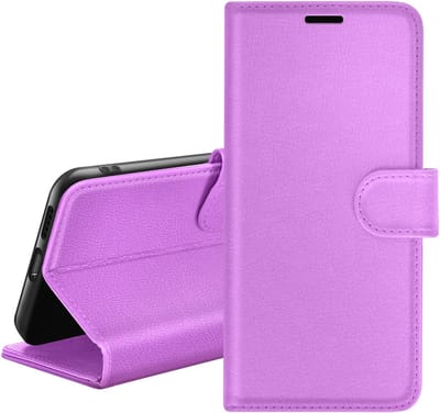 Zanae, Hoesje geschikt voor Samsung A73 5G - Wallet Case & Magneetsluiting, Paars