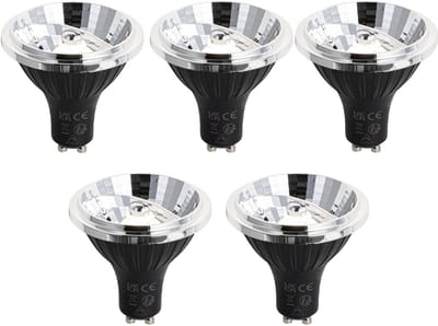 LUEDD Set van 5 GU10 3-staps dimbaar LED lamp 70mm 6.5W 600 lm 3000K