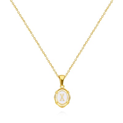 Letter ketting - Initiaal ketting - Goud - Letter X