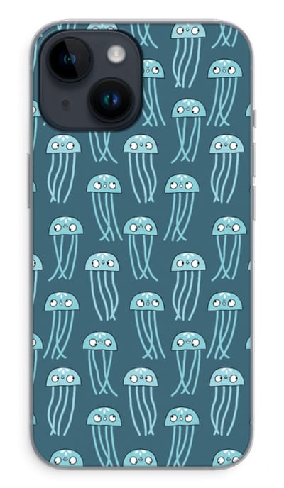 Case Company® - Hoesje geschikt voor iPhone 14 hoesje - Kwallie - Soft Cover Telefoonhoesje - Bescherming aan alle Kanten en Schermrand