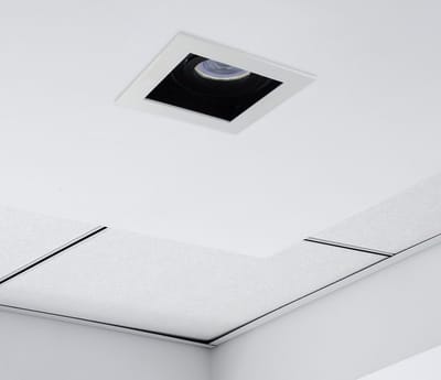 Integral inbouwspot 10x10cm voor 1x GU10 LEDlamp 30 graden kantelbaar | zaagmaat 9x9cm | GU10