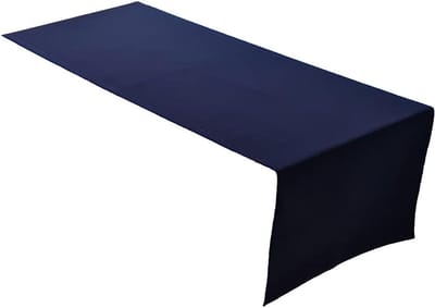 Home Hoogwaardige tafelloper tafellinnen uit 100% katoen Collectie Concept, kleur en grootte naar keuze (tafelloper - 45x150cm, marineblauw)