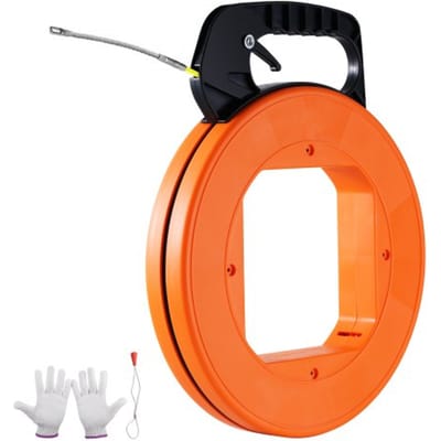 VEVOR Kabeltrekker, 30,5 m x 4,2 mm, Glasvezelkabeltrekker met geoptimaliseerde behuizing en handgreep, Gebruiksvriendelijke kabeltrektang, Trekspiraal voor wand- en elektrische kabels, Niet-geleidend
