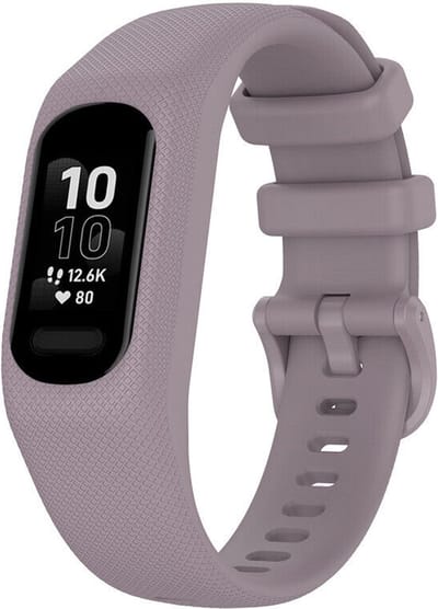 Strap-it siliconen activity tracker bandje geschikt voor Garmin Vivosmart 5 (lavendel) – flexibel, waterbestendig en comfortabel horlogebandje