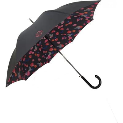 Paraplu Rozenblaadjes Zwart - Hip in de regen
