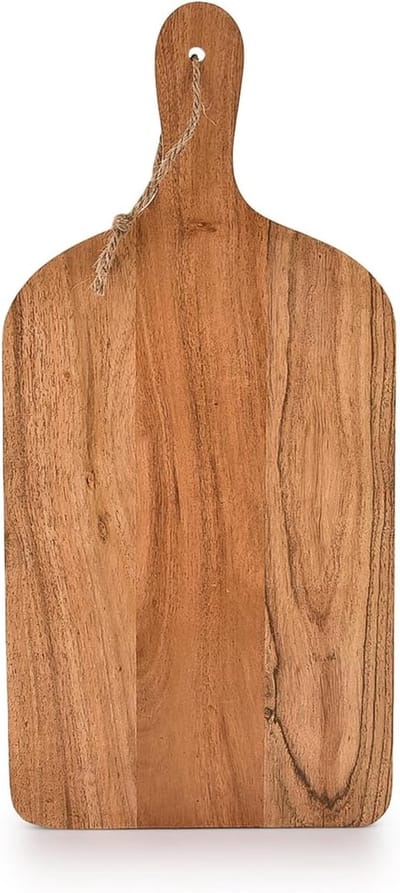 Acacia houten peddelsnijplanken - geschikt voor kaas en charcuterie - set van 2 - natuurlijk materiaal