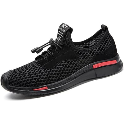 Heren Vliegend Geweven Outdoor Hardloopschoenen Comfortabele Casual Schoenen Lichtgewicht Sportschoenen Ademende Heren Mesh Schoenen Sneakers 47 zwart