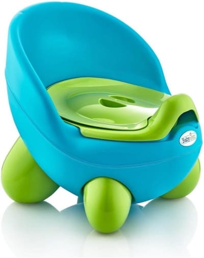 Potje met Rugleuning - Kindertoiletbril Trainer - Zindelijkheidstraining Baby - Uitneembaar Binnendeel - 25 cm - Blauw Groen