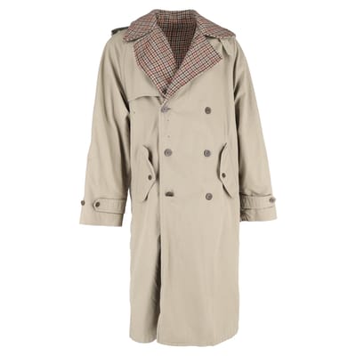 Balenciaga omkeerbare trenchcoat van beige katoen