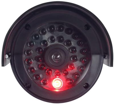 Allecto - Simulatie Beveiligingscamera - 2x Waterdicht en Realistisch Ontwerp - Met Rode LED - Veiligheid - Nepcamera - Geschikt voor Buitengebruik...