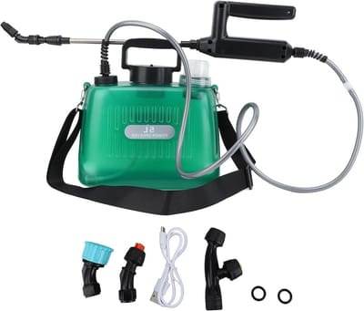 Draagbare elektrische sproeier met grote capaciteit - 5L - groen - voor autowassen en tuinieren