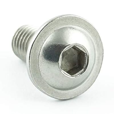 Lenskop schroeven M8 met binnenzeskant en flens - RVS A2/V2A - 2 stuks