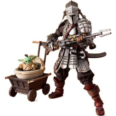 Star Wars: The Mandalorian - Ronin Mandalorian Beskar Armor and Grogu Action Figure