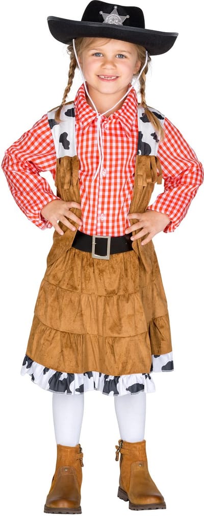 dressforfun - meisjeskostuum cowgirl Texas 116 (5-7y) - verkleedkleding kostuum halloween verkleden feestkleding carnavalskleding carnaval feestkledij partykleding - 300545