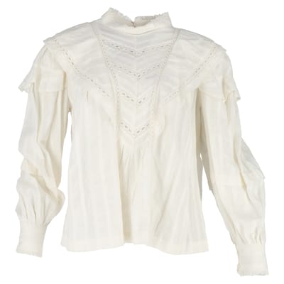 Isabel Marant Reign blouse met lange mouwen van wit katoen