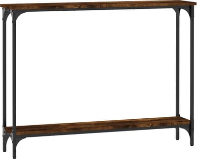 vidaXL - Wandtafel - 100x22,5x75 - cm - bewerkt - hout - gerookt - eikenkleurig