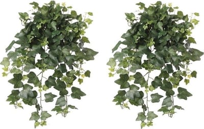 Hedera Helix Kunstplant - 2x - 65 cm - klimop - groen - UV en weerbestendig