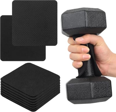 Grip Pads voor Krachttraining - Professionele Neopreen Trainingshandschoenen en Optrekhandgrepen voor Bodybuilding en Fitness, 8 Stuks, Zwart, 11 x