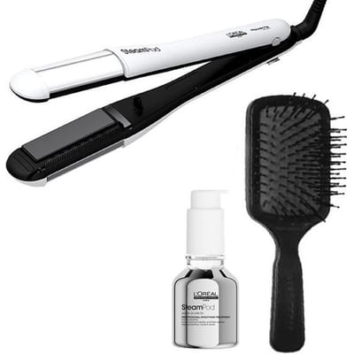 L'Oréal Professionnel Steampod 4.0 + 3-in-1 Smoothing Treatment + Borstel