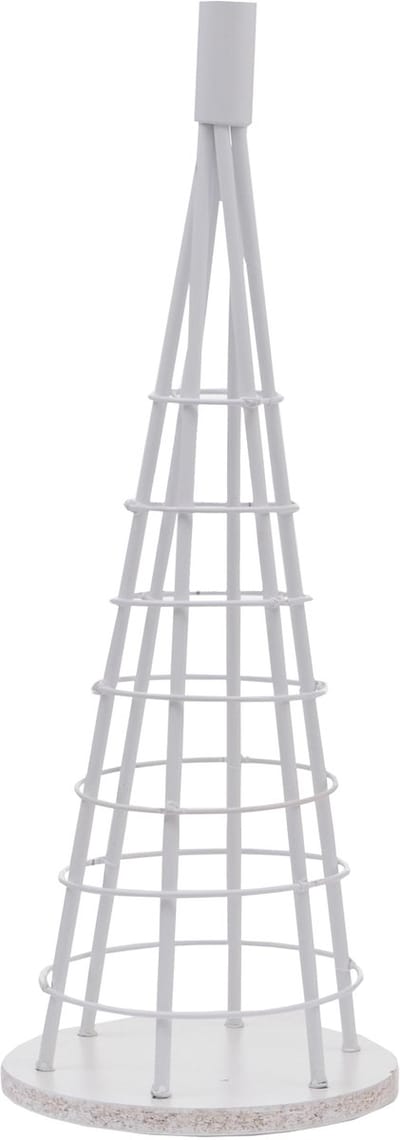 Decoratieboom MCW-O91, kerstboom, sierboom, kerstversiering, kerstboom om te versieren, metaal 60 cm ~ wit