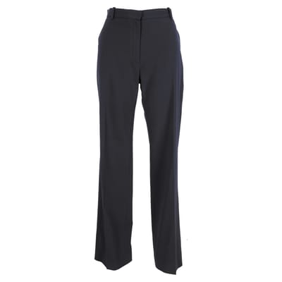 Lanvin rechte broek van wol in marineblauw.