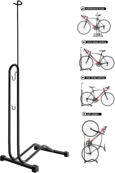 MakkelijkMooi Standaard Racefiets - Fietsstandaard - Verticale Fietsenstalling - Krasvrije Parkeerhouder - Onderhoudsstandaard