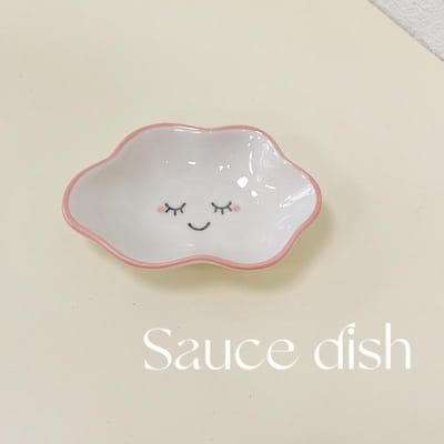 Keramiek Schattige Wolken Dipsaus Schoteltje Hotpot Kruiden Schoteltjes Saladekom Tafelgerei Keuken Soja Azijn Slang Dessertbord