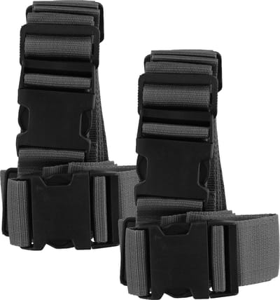 Dunlop Kofferriem - 4x - verstelbaar - grijs - 190 cm x 5 cm - polyester/kunststof - bagageriem