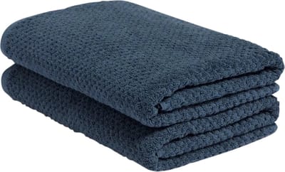Yumeko douchelakens dots blauw 70x140 - 2 st - Hotelkwaliteit - Bio, eco & fairtrade
