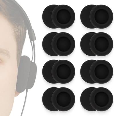 Set van 16 Vervangende Oorkussens 50mm Zachte Earpads voor Hoofdtelefoon - Ademend, Comfortabel en Geluidsisolatie, Eenvoudig te Monteren en Duurzaam