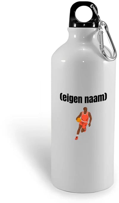 Hacebo® - basketbal man met eigen naam waterfles - Basketbal - iemand die op basketbal zit - sport - bal - wedstrijdsport - verjaardag cadeau - kado - water fles - 400ML