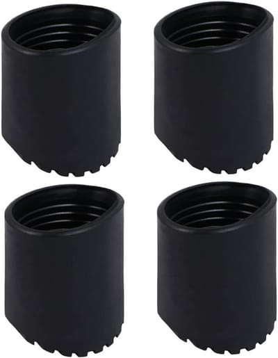 Laddervoet Hoezen - Ladder Stabilisator - Vloeren Beschermen - Slijtvast Rubber - 6 x 5.2 cm - Zwart