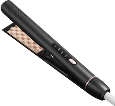 Krultang, zwarte maïsklem, snel verwarmend, toermalijn keramische negatieve ionen haarstyler, 60 minuten automatisch breken, glad en glanzend